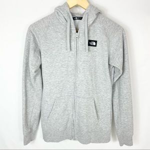 North Face Womens Zip Up Hoodie Grey Sweater Small